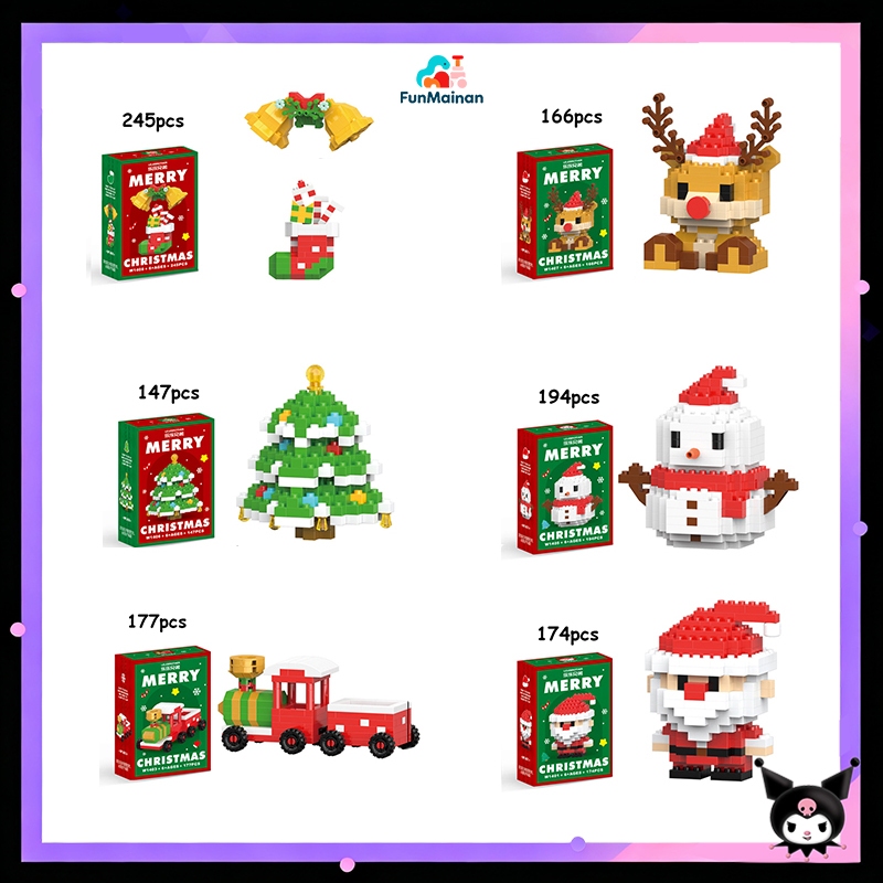 Mainan Balok Kecil Christmas Gift Building Block Bricks Natal Nano Block Edukasi Hadiah