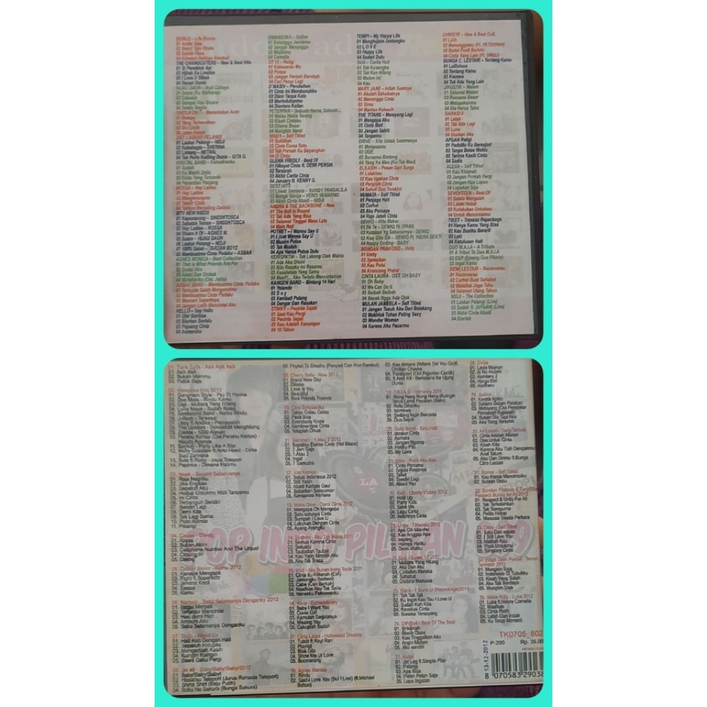 CD Audio Mp3 Musik Lokal Indo - Two Disc One Set