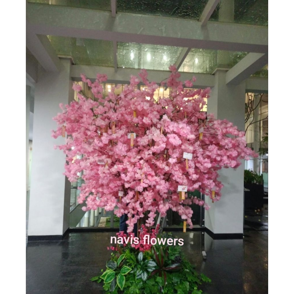 pohon sakura plastik artificial pohon hias plastik