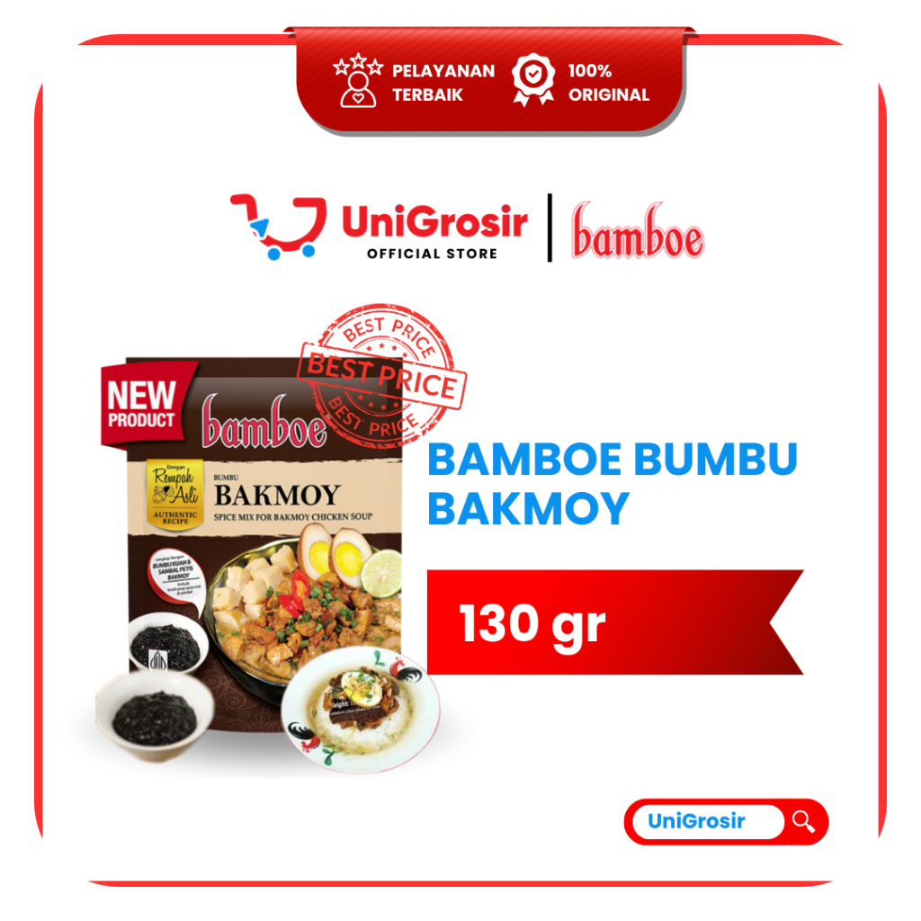 [UniGrosir] BAMBOE BUMBU MASAK BAKMOY BAKMOI PREMIUM REMPAH ASLI ~ 130 gr