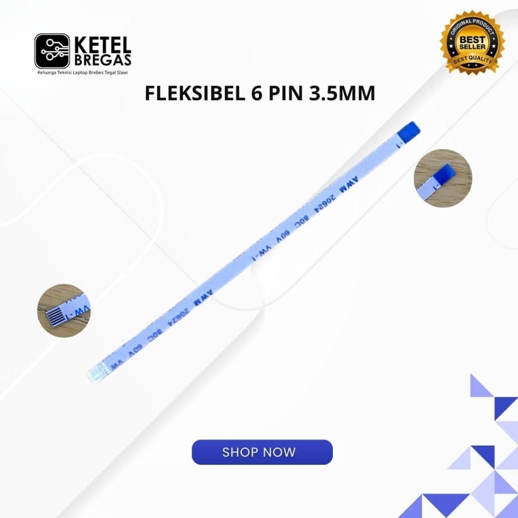 Laptop Notebook Asus power swtich  FPC kabel Kabel Flexible Switch Power Asus 6 Pin Lebar 3.5mm Bola