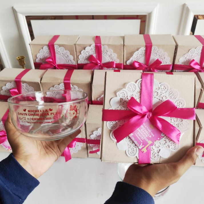 (Minim 50pcs)Souvenir mangkok/ souvenir pernikahan / souvenir kelahiran bayi/ souvenir mangkok sablo