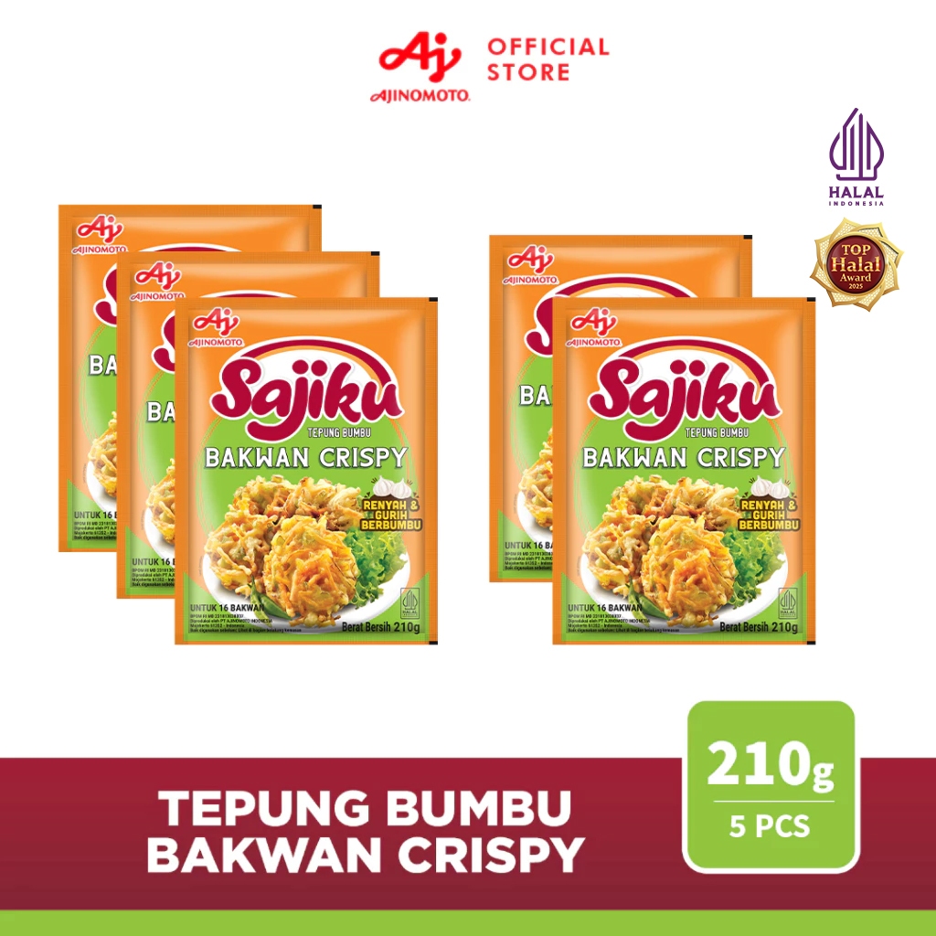 Sajiku® Tepung bumbu Bakwan Crispy Sachet 210g (5 pcs)