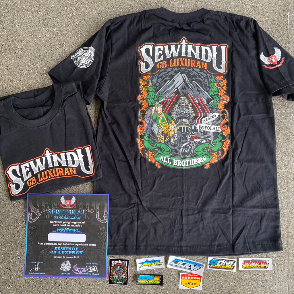 kaos acara sewindu cb luxuran boyolali