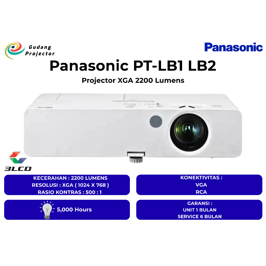 Proyektor Second Panasonic PT-LB1 LB2 2200 Lumens