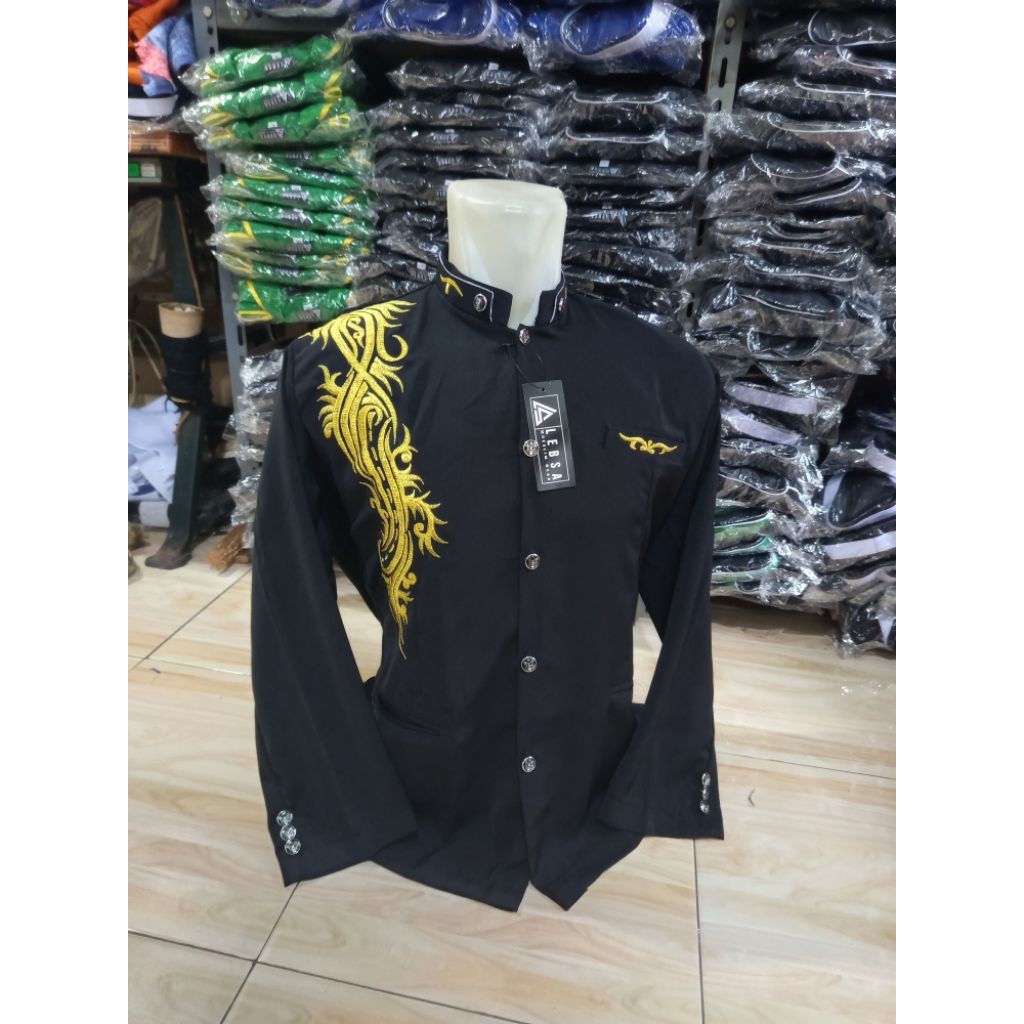 (( ABDULSHOP )) JASKO/JAS KOKO/JASCO/BAJU KOKO/BUSANA MUSLIM PRIA TERBARU 2026 SPESIAL WARNA HITAM B