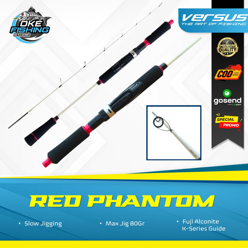 Joran Versus Red Phantom Extreme Jigging – Slow Jigging Spinning Rod Fuji Components – Carbon Hollow