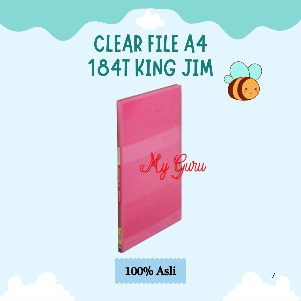 [PCS] CLEAR FILE A4 KING JIM 184TSP 20 POCKET CLEAR HOLDER
