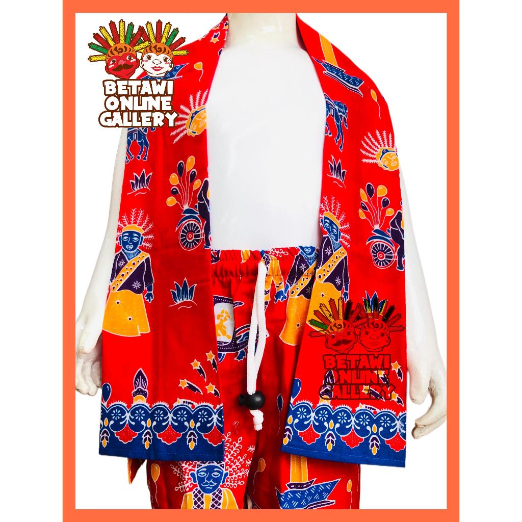 Paket Cukin Syal Betawi Anak Ondel Ondel / Cukin Selendang Betawi Anak