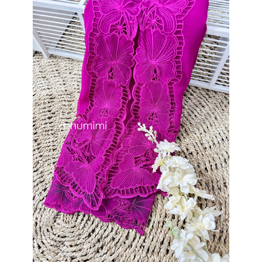 Kain Sifon Bordir/Kain Kebaya 1.5 meter