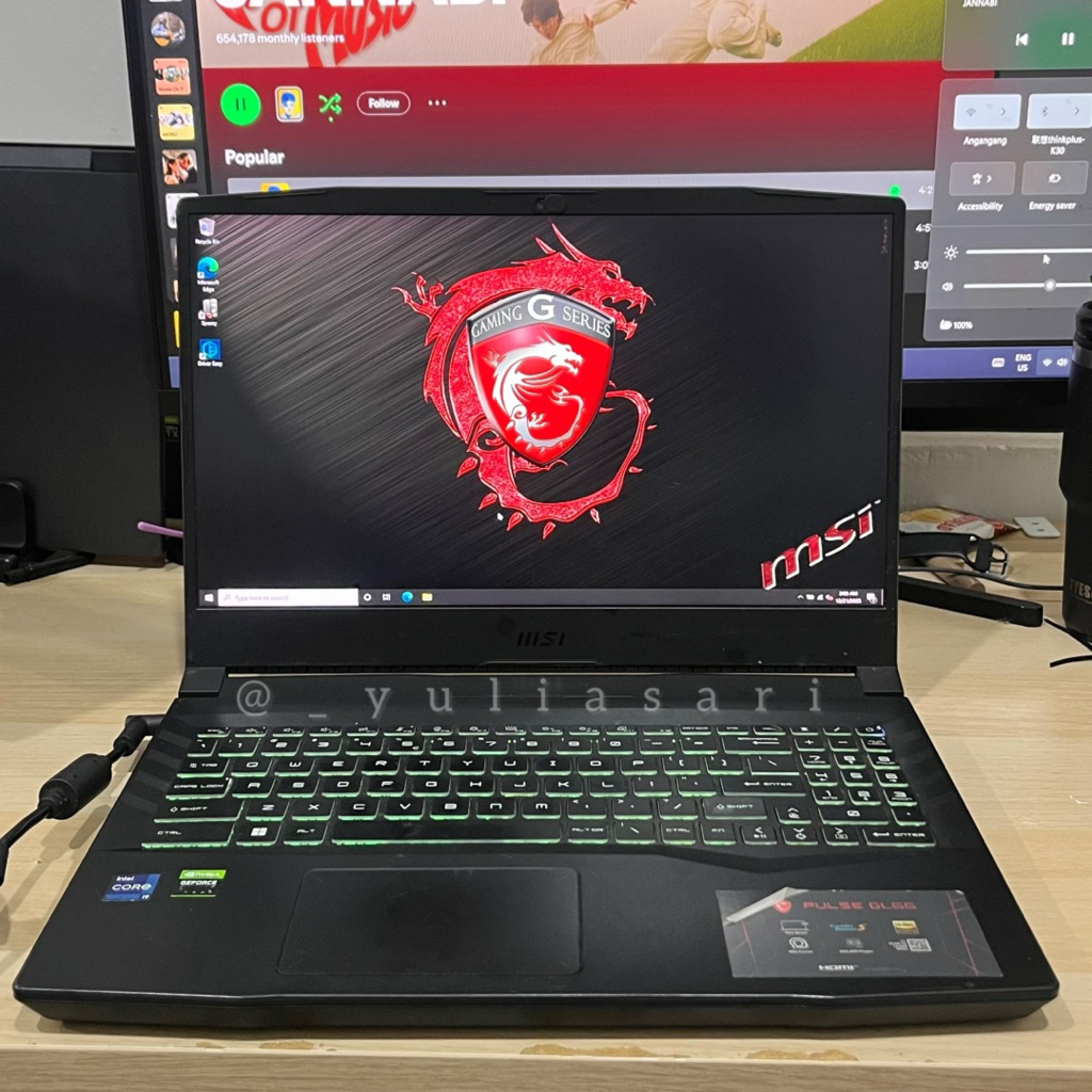 Laptop Second MSI GL66 Gaming Series RTX 3060