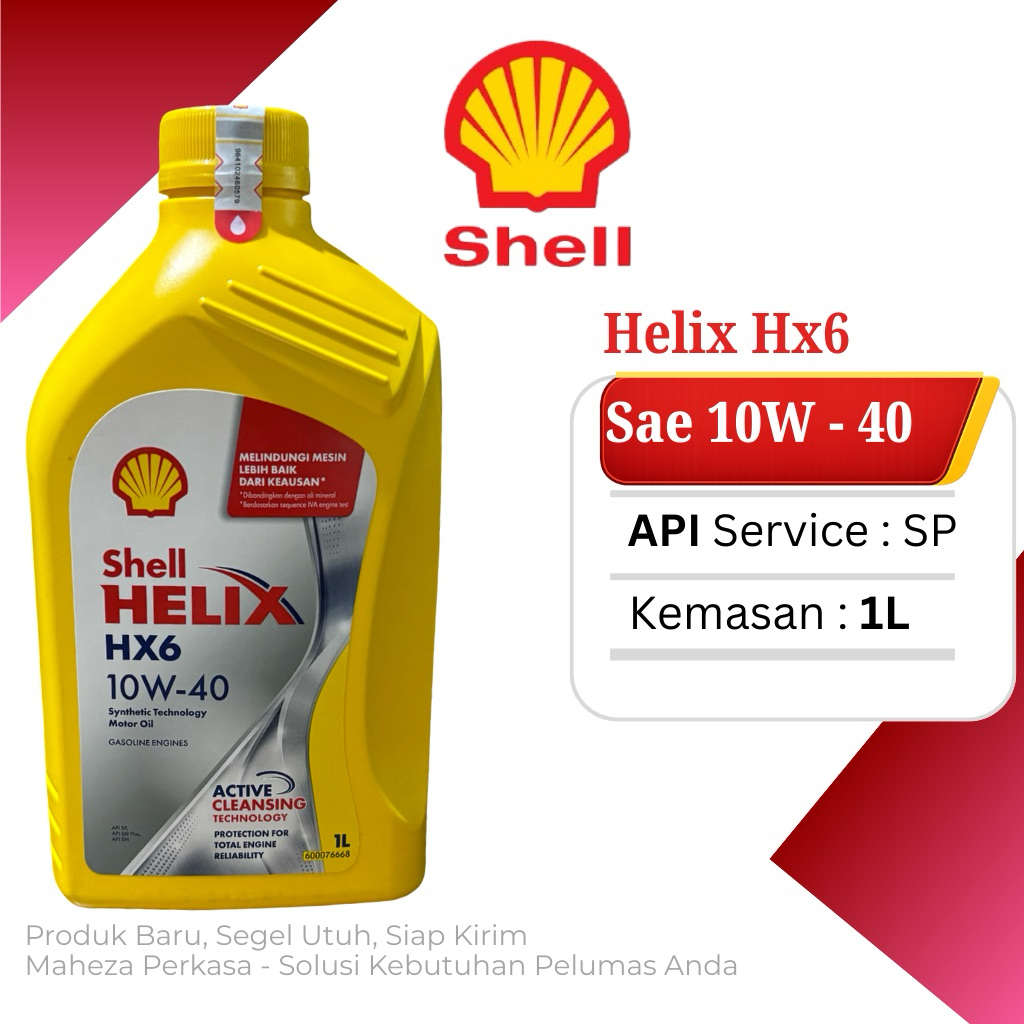 Shell Helix HX6 10W-40 Oli Mesin Mobil 1 Liter Original