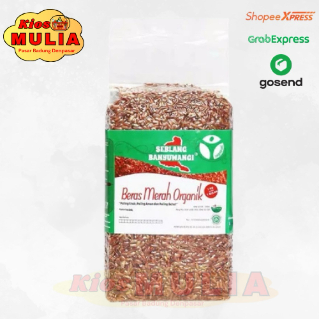 BERAS MERAH ORGANIK SEBLANG BANYUWANGI 1kg || beras merah organik premium
