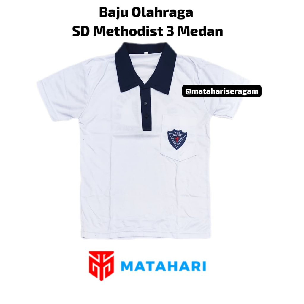 Matahari Seragam Baju Olahraga SD Methodist 3 Medan / Baju Olahraga / Kaos Oblong