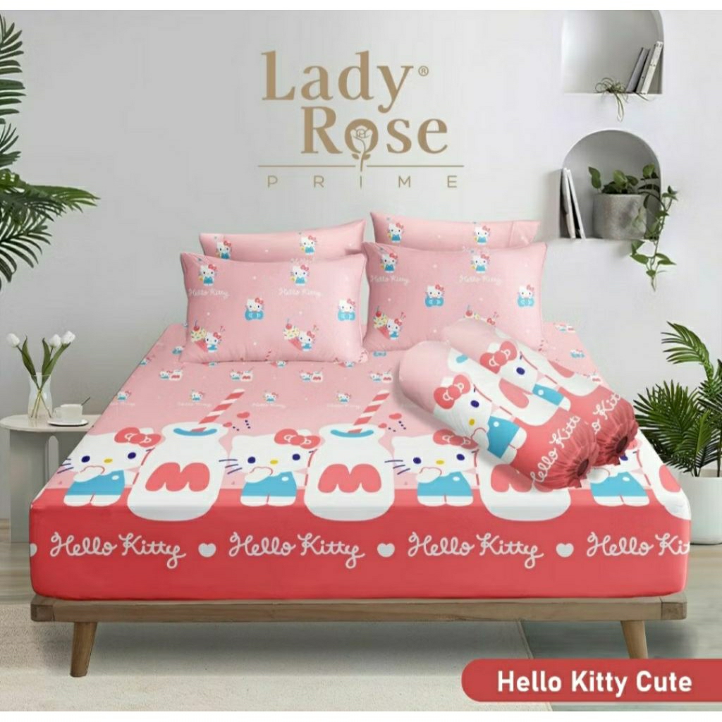bed cover tanpa sprei Lady Rose uk 180x200 kitty Cute