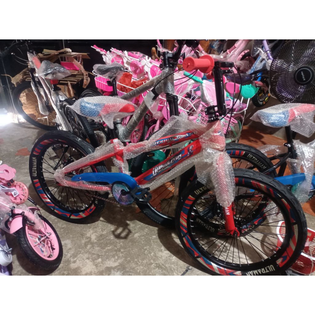 Sepeda bmx 20 ban besar ultramen zero warna merah