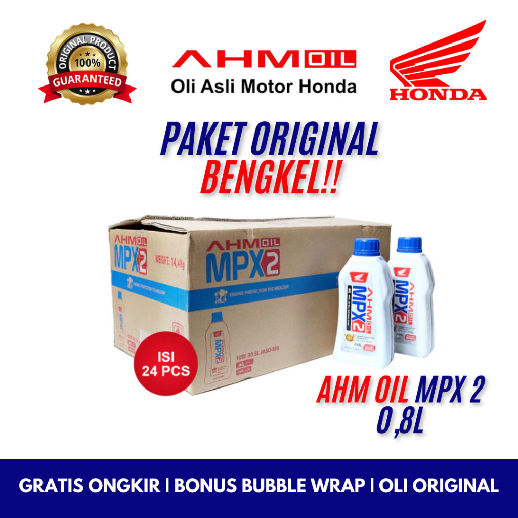 Paket Oli Motor Matic AHM MPX2 0,8L Original 1 Dus