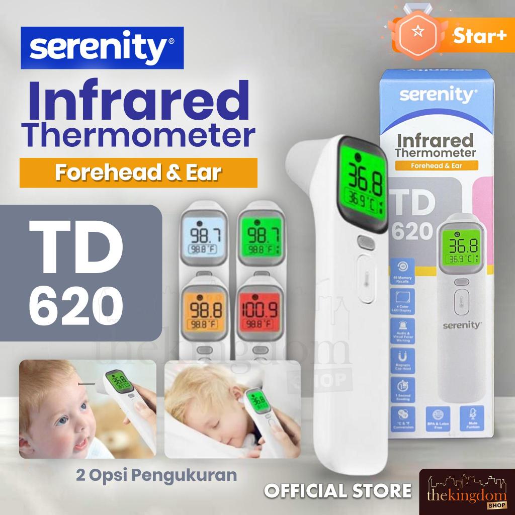 Serenity TD-620 Forehead & Ear Infrared Thermometer Alat Cek Suhu Badan Bayi Dewasa Termometer Termo