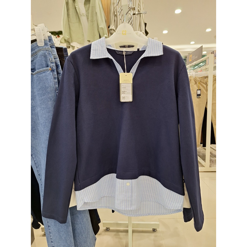 Blouse Lengan Panjang bahan kaos brand C2