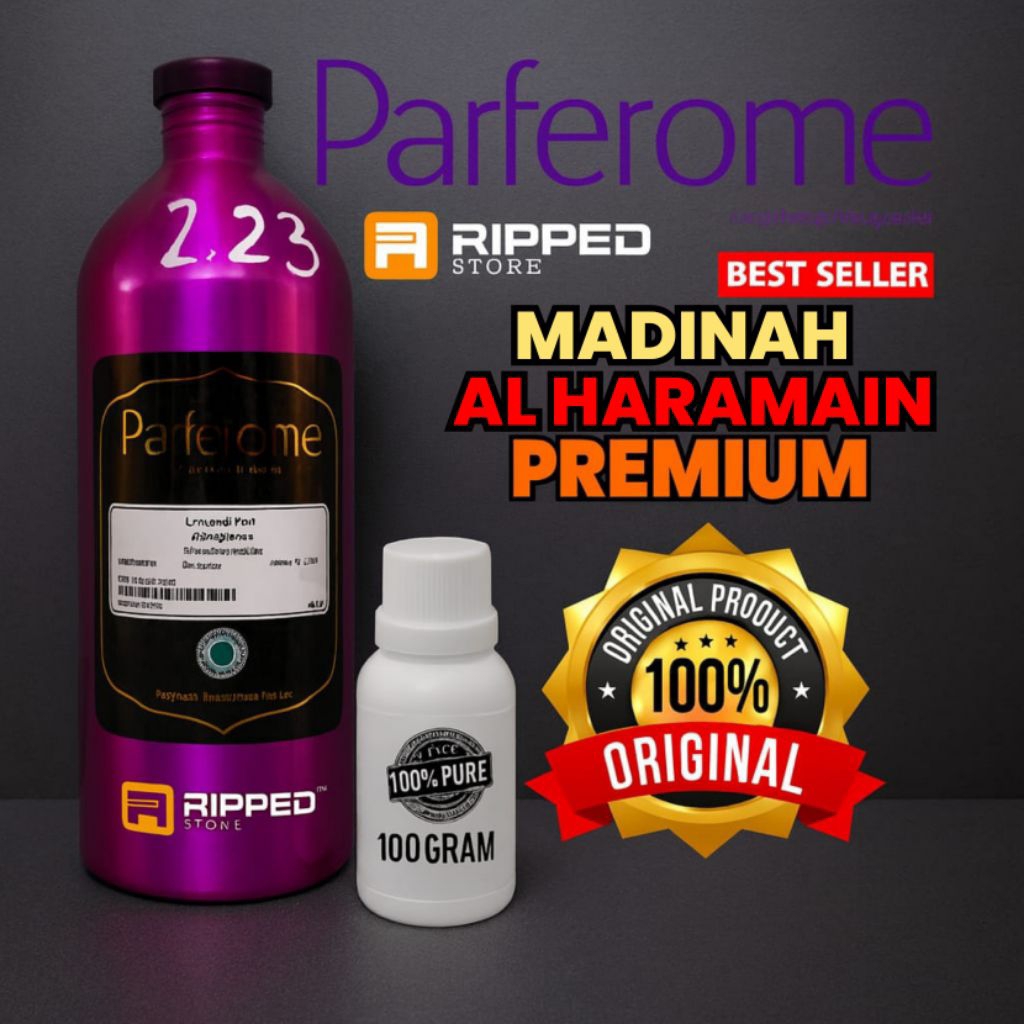100ml Bibit Parfum Murni Madinah Al Haramain Premium Original Parfarome