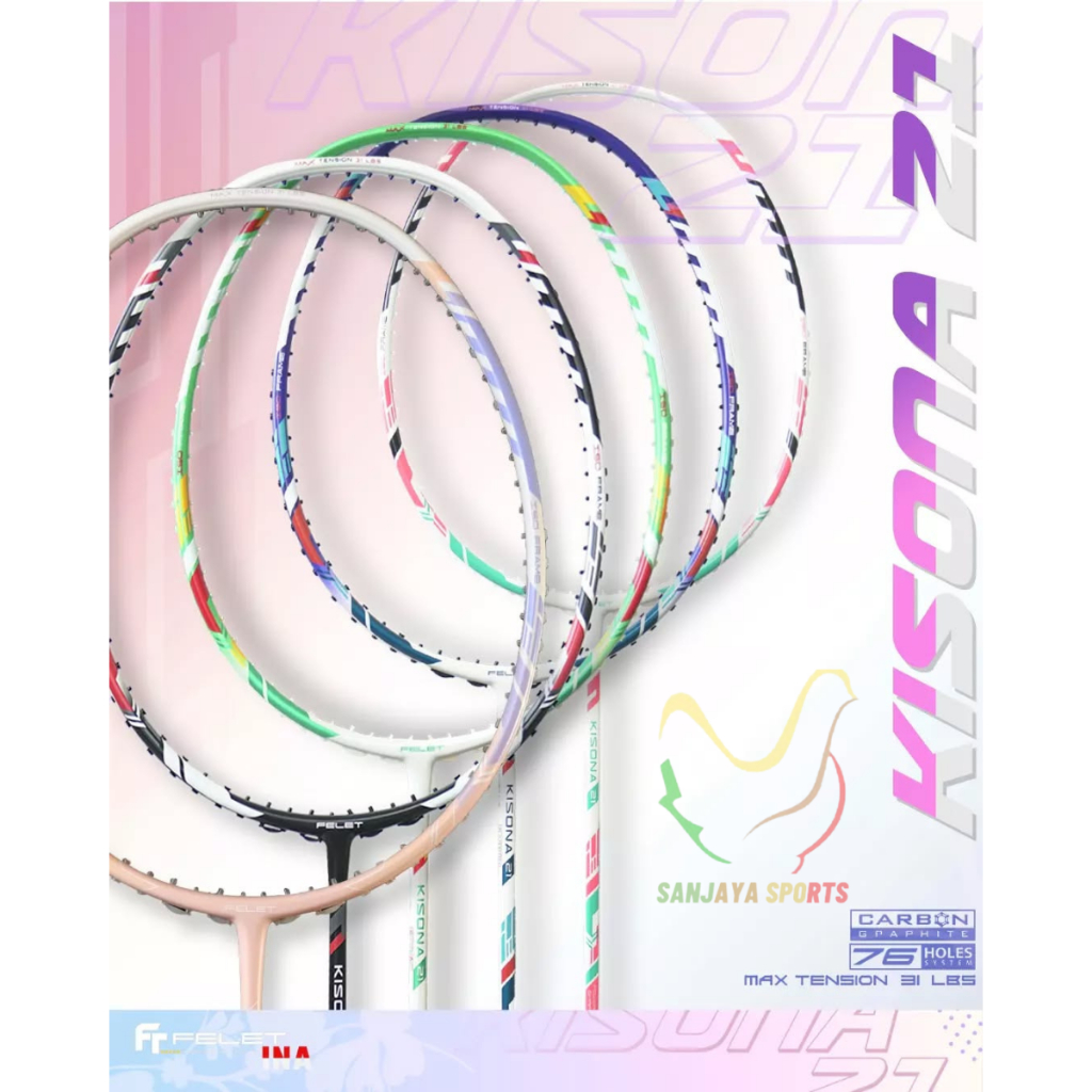 RAKET FELET BADMINTIN BULUTANGKIS RAKET FELET KISONA 21 ORIGINAL
