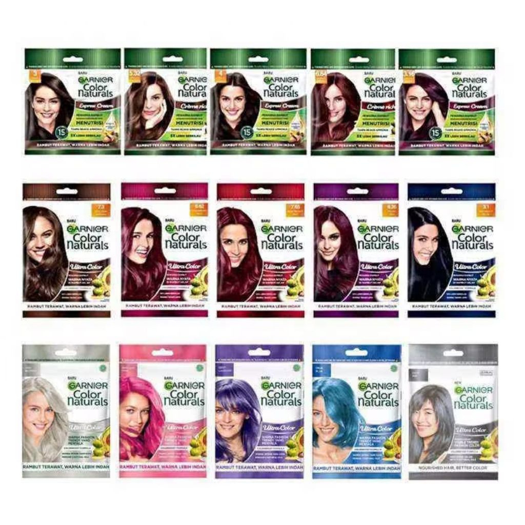 Garnier color natural/cat rambut Garnier/pewarna rambut