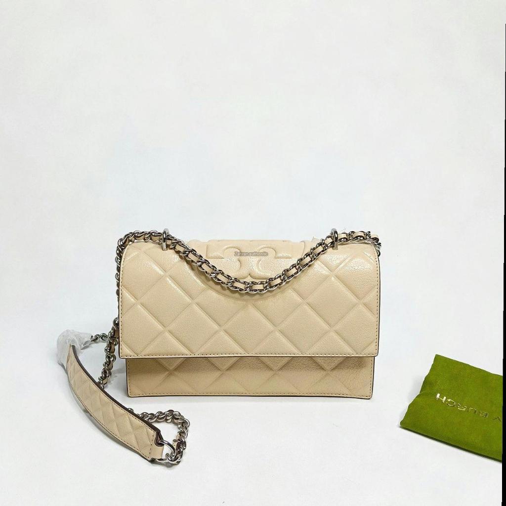 Tas Wanita TB Fleming Small Convertible Shoulder Vanilla Soft Server Original