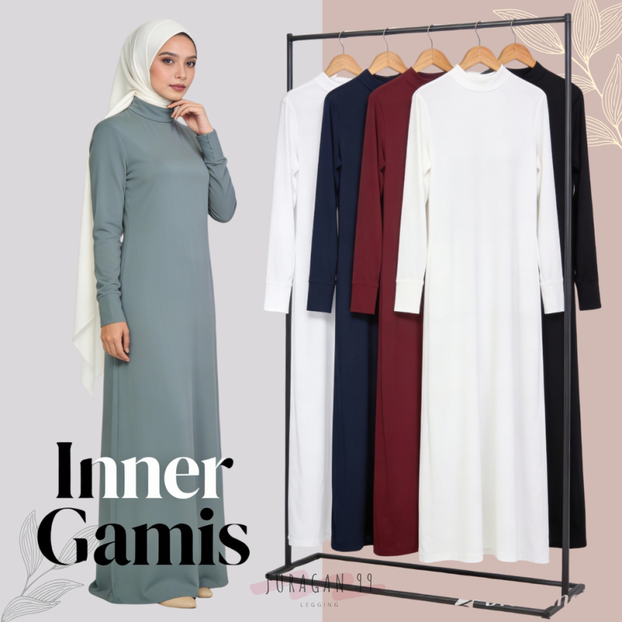 inner dress lengan panjang Manset gamis lengan panjang Inner dress sleeveless