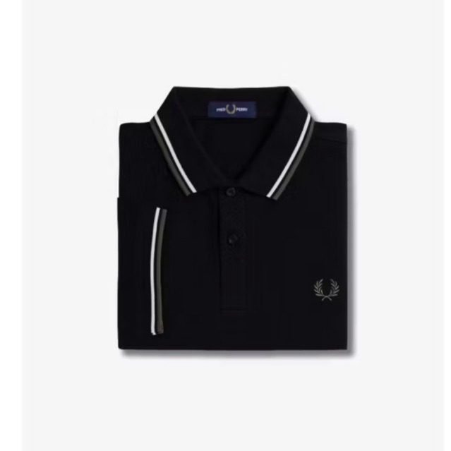 Fred Perry  Twin Tipped Polo Shirt Black