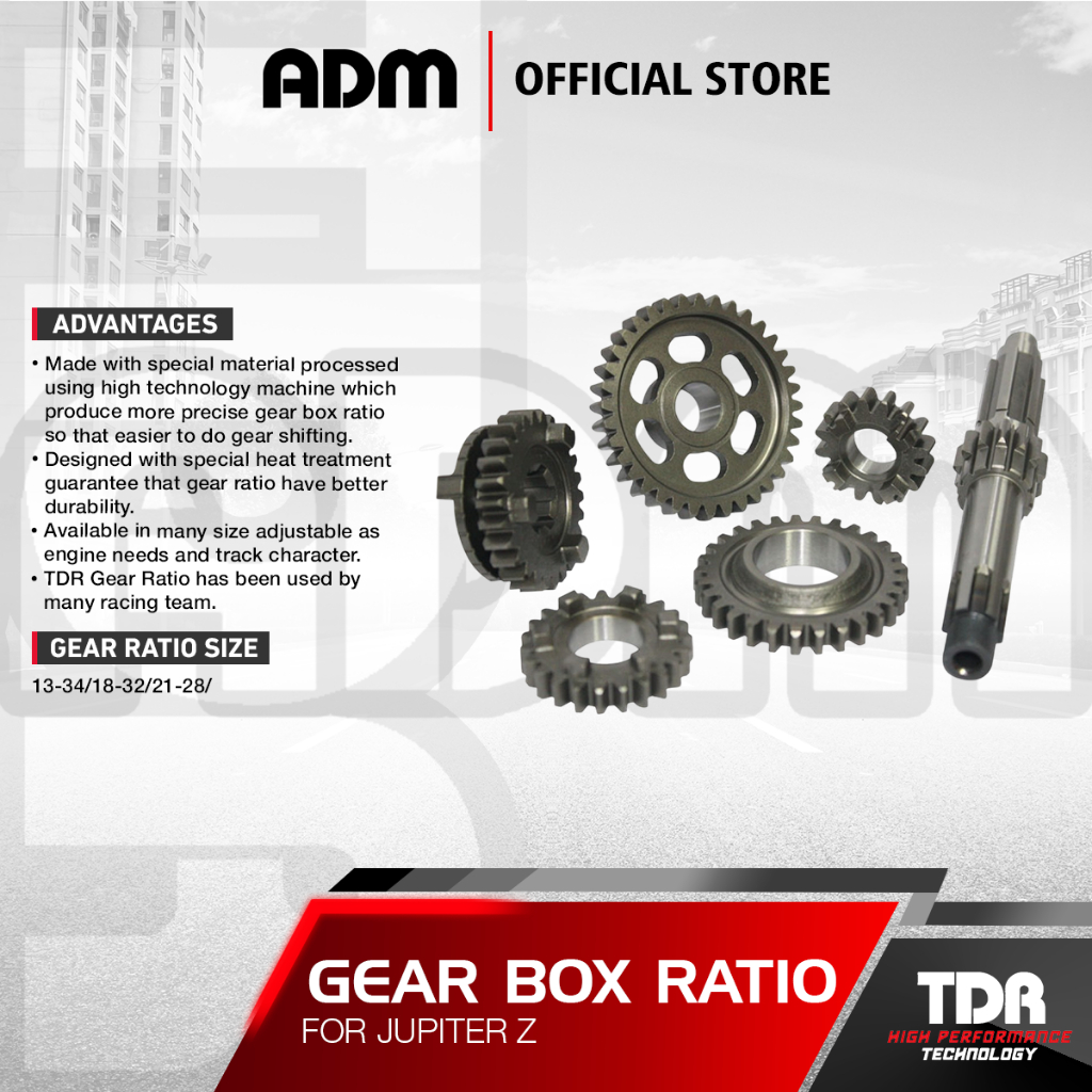 TDR Gear Box Ratio for Jupiter Z (13-34/18-32/21-28/ 21-24)