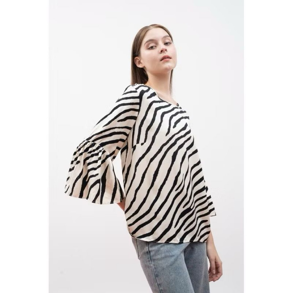 HnM Satin Blouse Trumpet