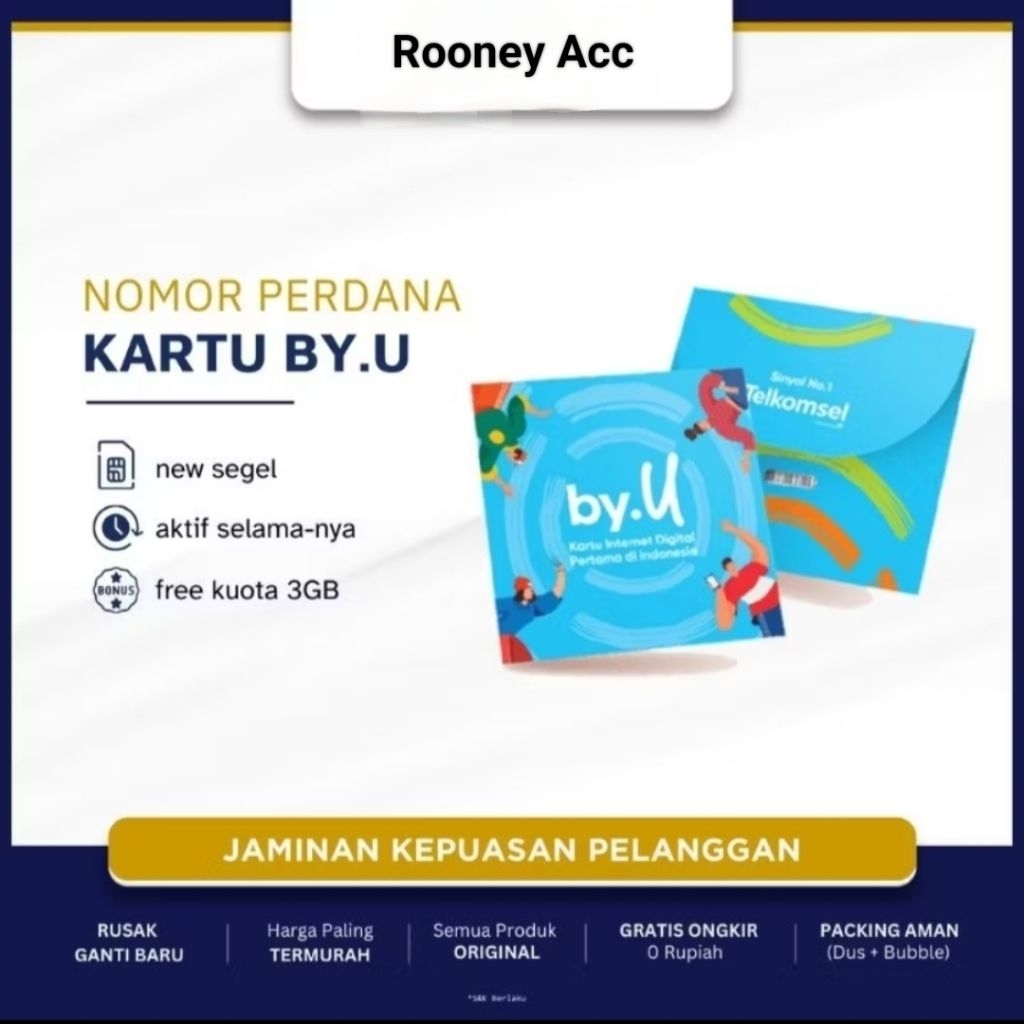 [Perdana By.U] PERDANA BY.U 3GB NASIONAL (SEGEL) PERDANA TELKOMSEL BY.U 3GB [SEGEL]