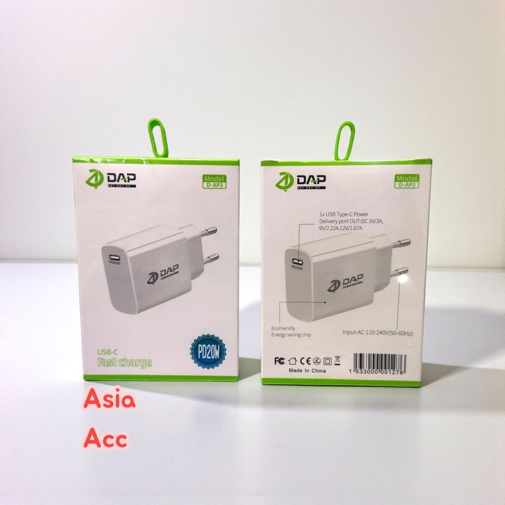 Batok DAP USB C 20W D-AP3 Original Kepala Charger DAP Type C 20W D-AP3 Original Fast