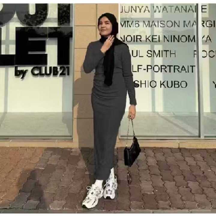 DRES LEXY RAJUT WANITA LENGAN PANJANG DRES JUMBO PRESBODY Casual Korean Bodycon