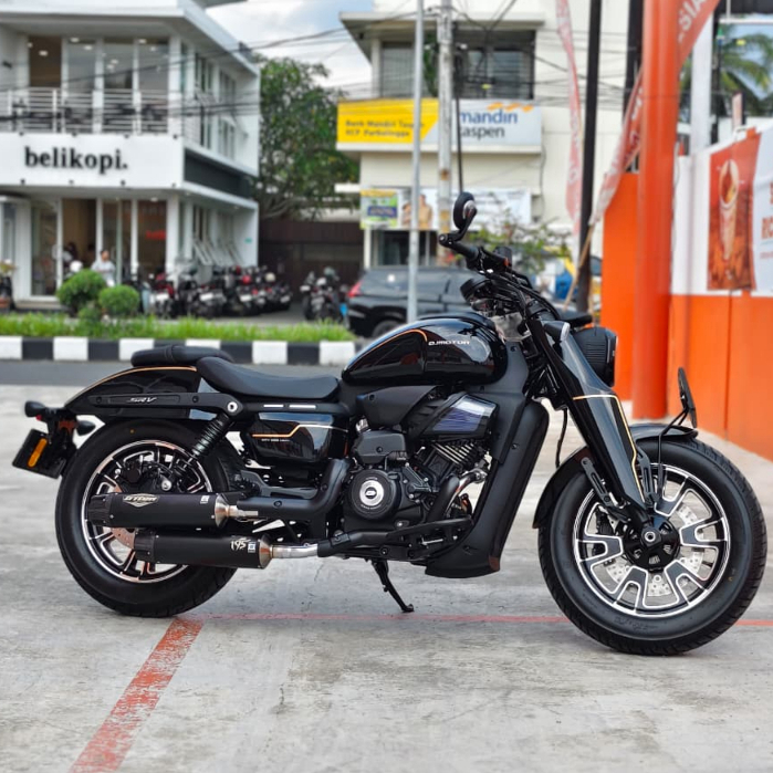 Knalpot qj motor srv 250 QJ SRV 250 full system end cape carbon