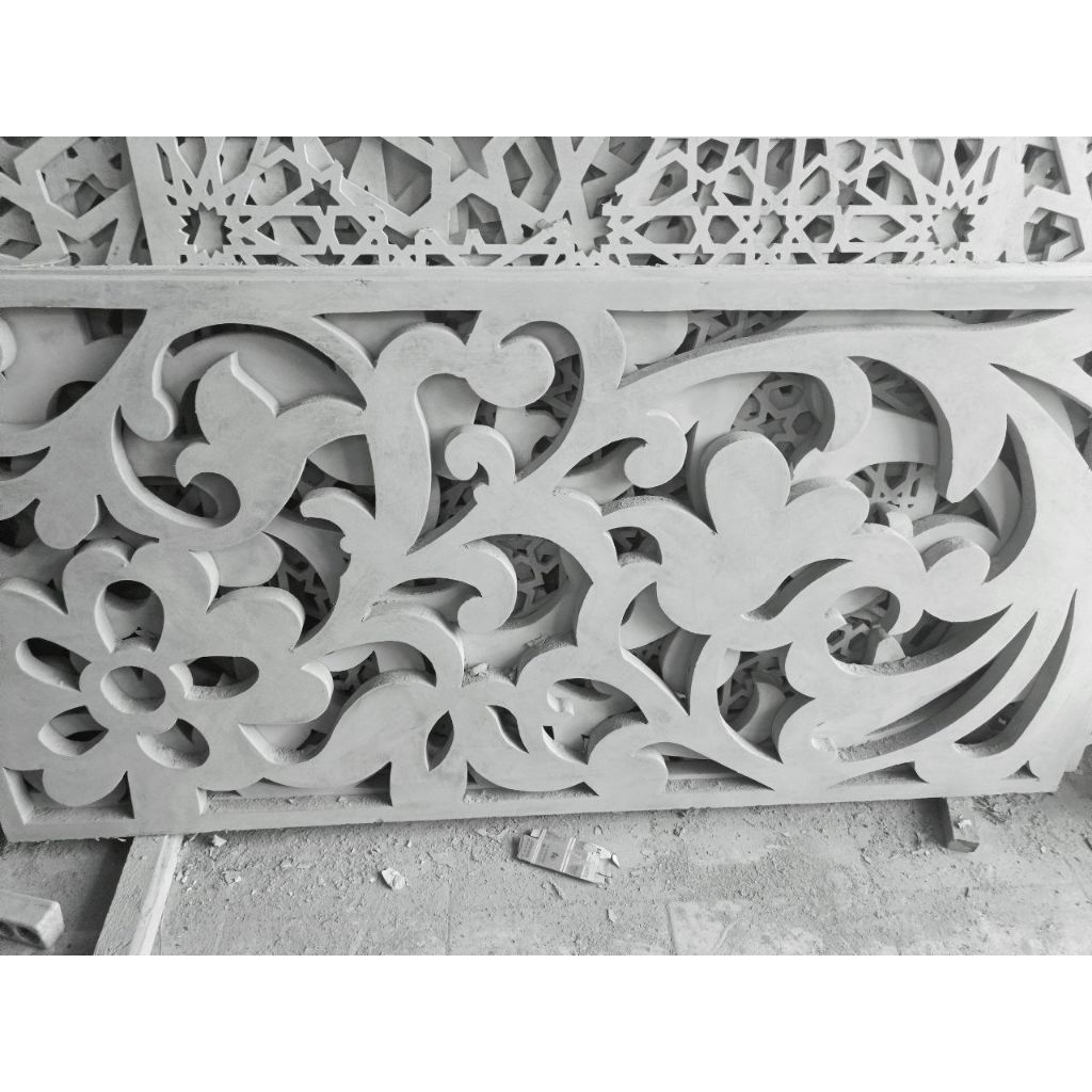 GRC KRAWANGAN MOTIF BUNGA TERBARU CETAK BETON TEBAL 3CM