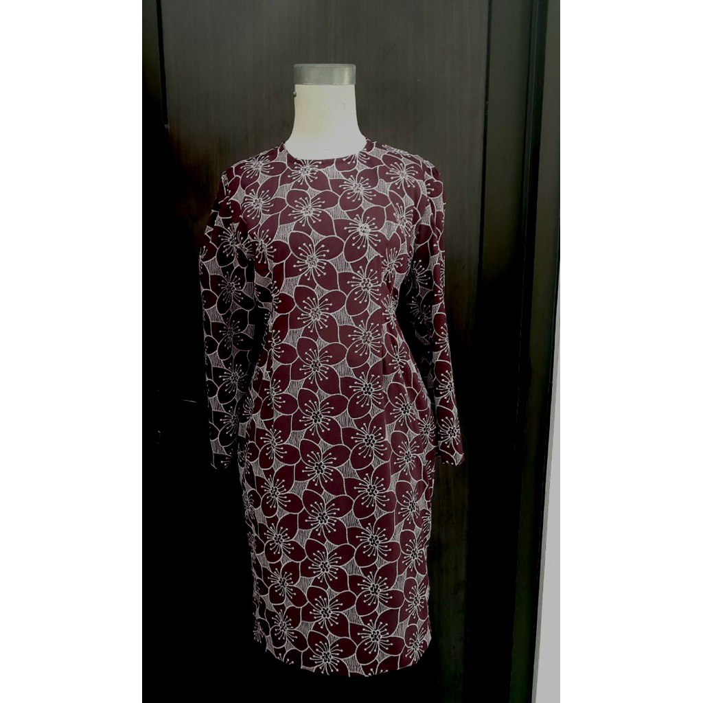 Slim Fit | Small Size Raya Melayu Tunik Lebaran Premium Baju Kurung  Elegan Simple Tali Belakang