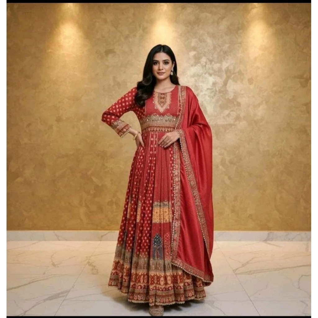 DRESS INDIA VIRAL ORI PURE CHINNON CHIFFON PREMIUM
