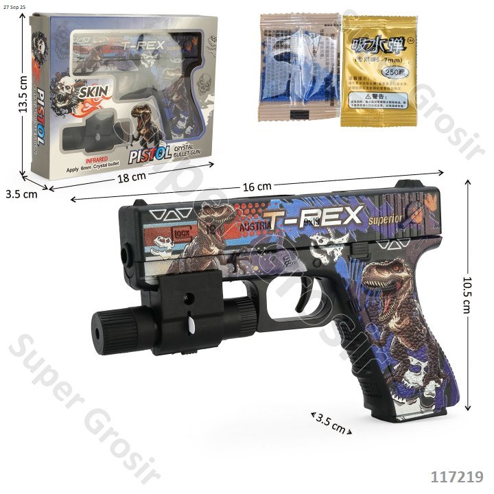 Mainan Anak Mainan Tembakan_Mainan Pistol Gel Pistol Crystall Bullet Gun Glock Shooting Gun
