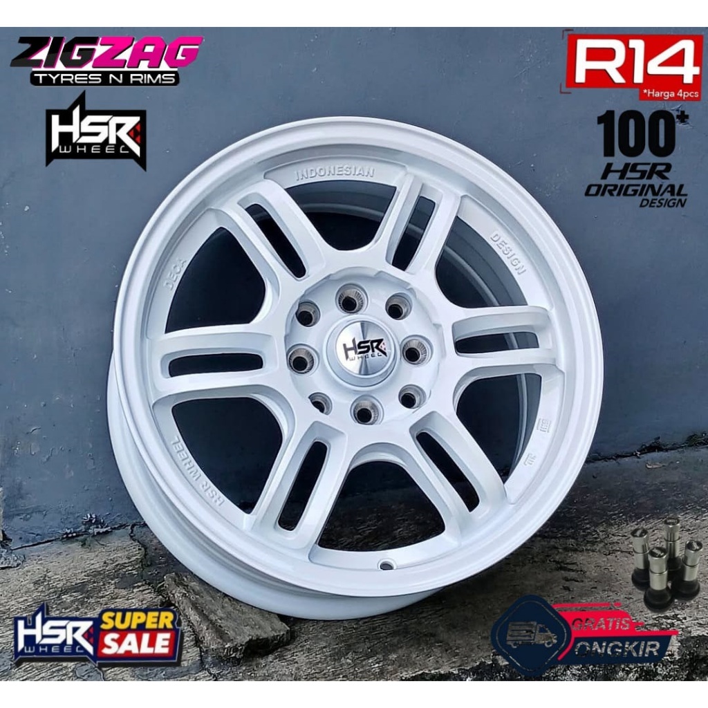 Velg Brio R14 HSR AERI For Agya Wuling Airev Ayla Calya Sigra Pelek Ring 14 Model RPF