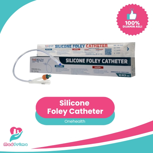 Selang Kateter Silikon No.16 No.18 Foley Catheter Silicone 2 Way ONEHEALTH Ecer/Satuan