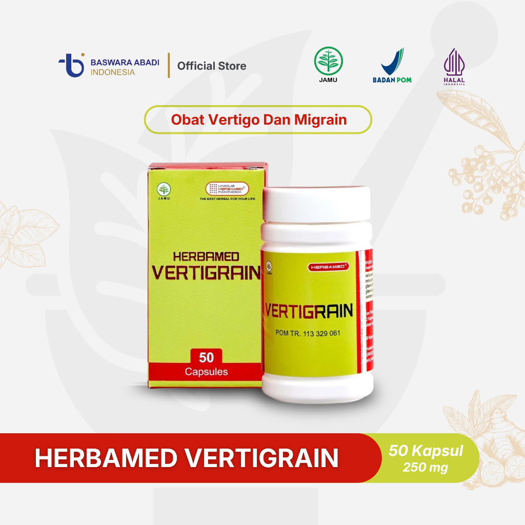 Esbi Herbamed Vertigrain - Mengobati Vertigo & Migrain | Obat Vertigo | Obat Migrain