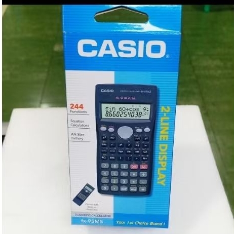 Kalkulator Scentific/Calculator Ilmiah CASIO FX 95MS/ORIGINAL BY CASIO/REAL PICTURE/OBRAL PROMO