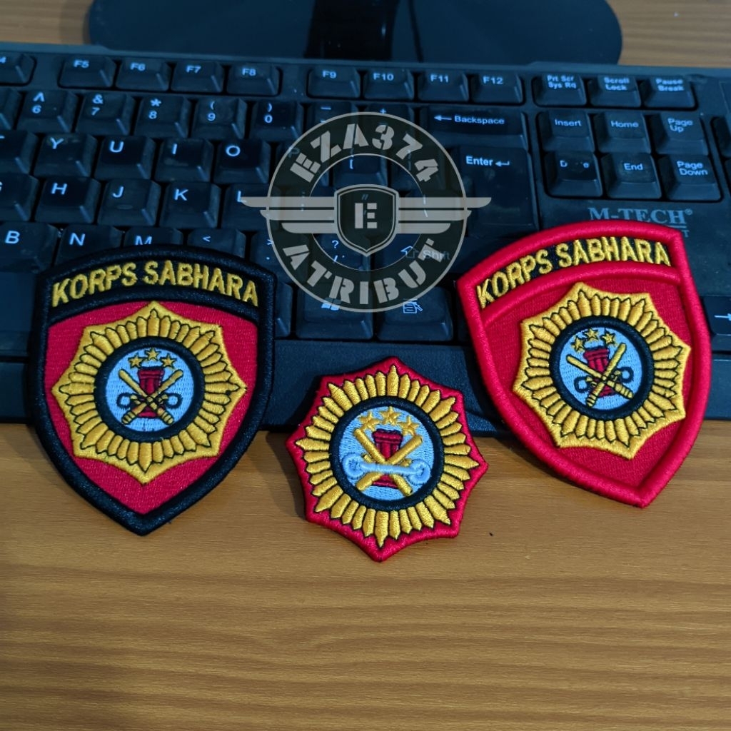 Badge Logo Bet Korps Sabhara Polri Bordir Timbul