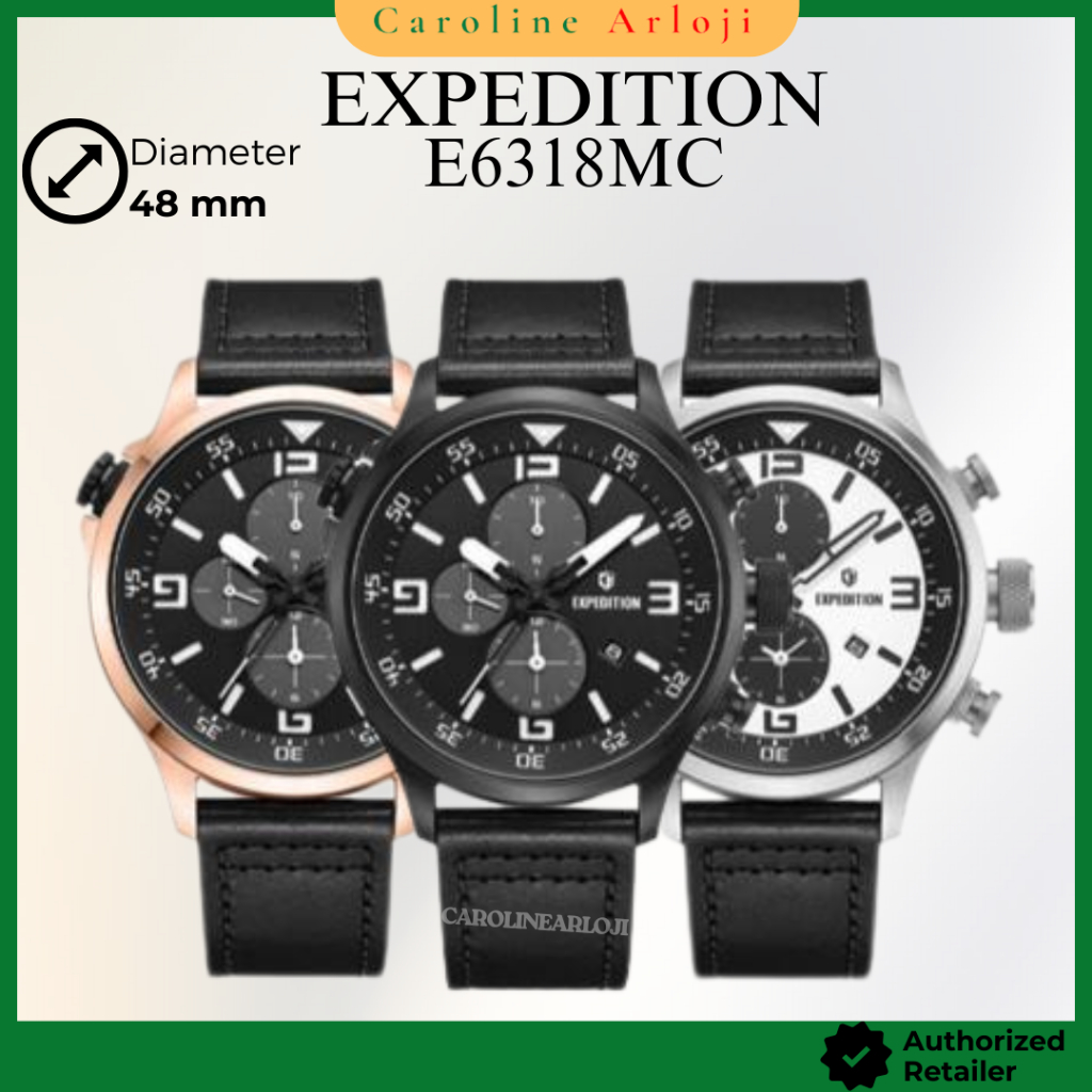 ORIGINAL Jam Tangan Pria Expedition E6318  / E 6318 / E6318MC Garansi Resmi 1 Tahun Kulit