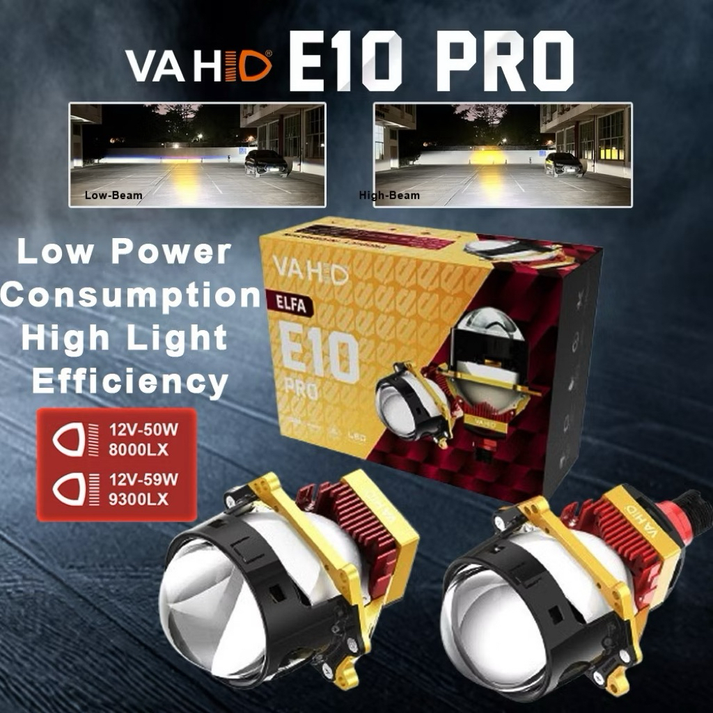 E10 Pro - Lampu Biled Projector Semi Laser 3 inch Vahid E10 Pro 60 Watt | Premium 3.0" LED Projector