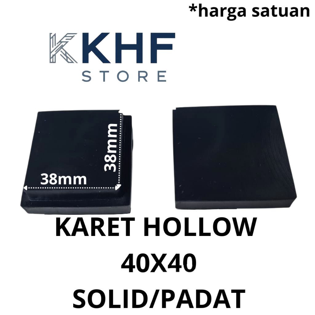 KARET KAKI KURSI MEJA HOLLOW 4X4 PADAT/karet tapak kaki/karet alas kaki meja/ kursi hollow