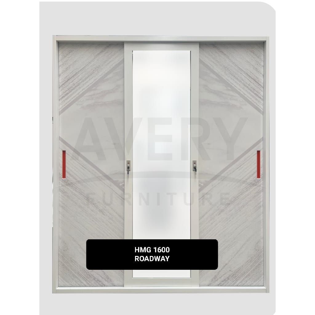 Lemari Pakaian 3 Pintu Geser Sliding Full Besi - AVERY