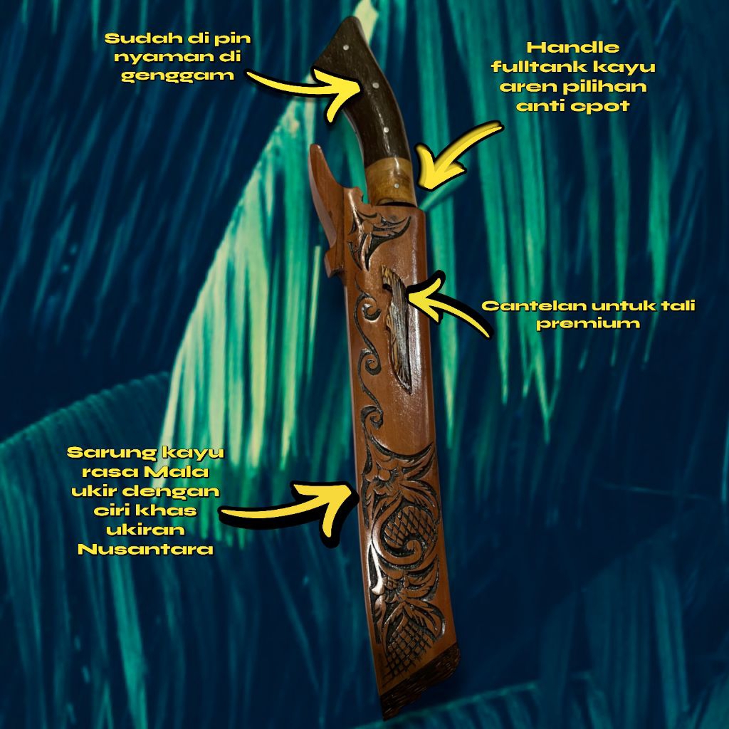 PATIMURA UKIR, GOLOK SERBAGUNA, Golok karakter, golok baja per berkualitas.