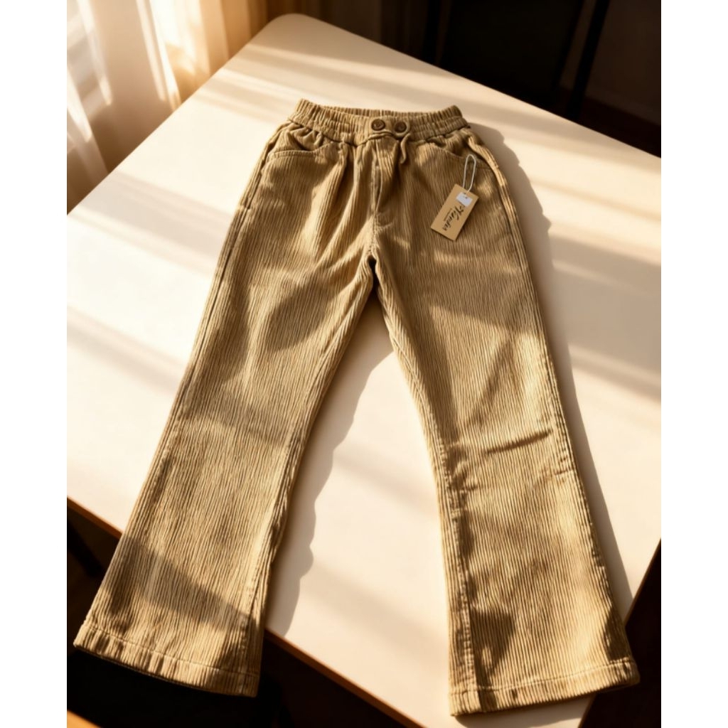Celana Corduroy Cutbray Wanita Korean style/Celana Kulot kekinian stylish/Celana Bawahan wanita Kasu